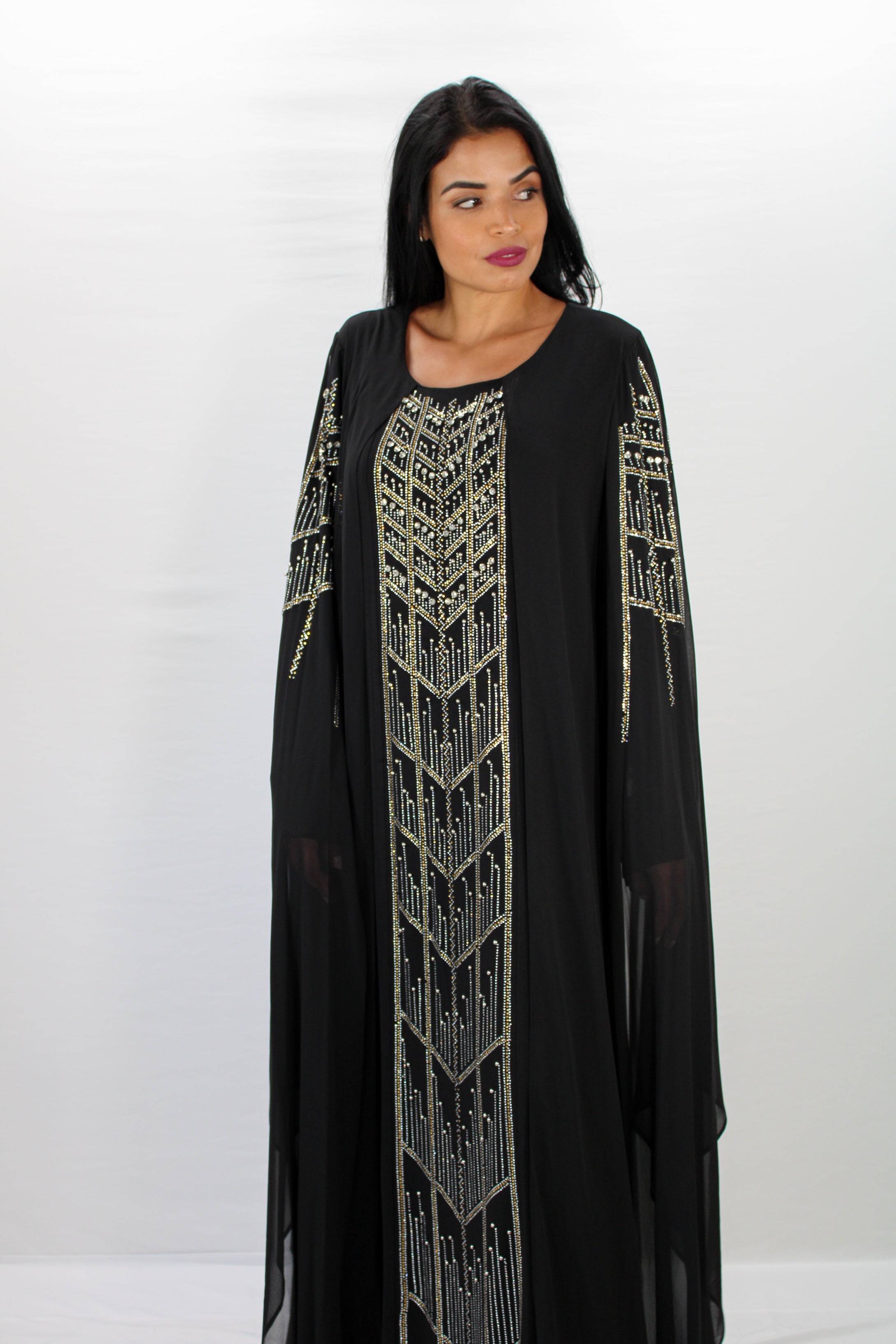 ahlam silk abaya & dress set product info and reviews Ahlam Abaya Aries Shopping
