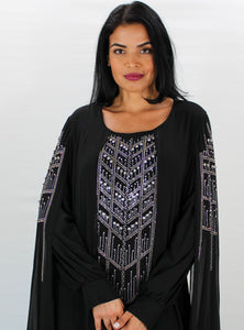ahlam silk abaya & dress set product info and reviews Veiled Ahlam Silk Abaya