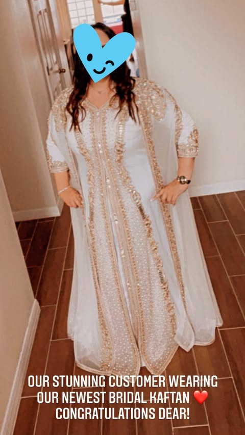 A customer’s bridal kaftan moment
