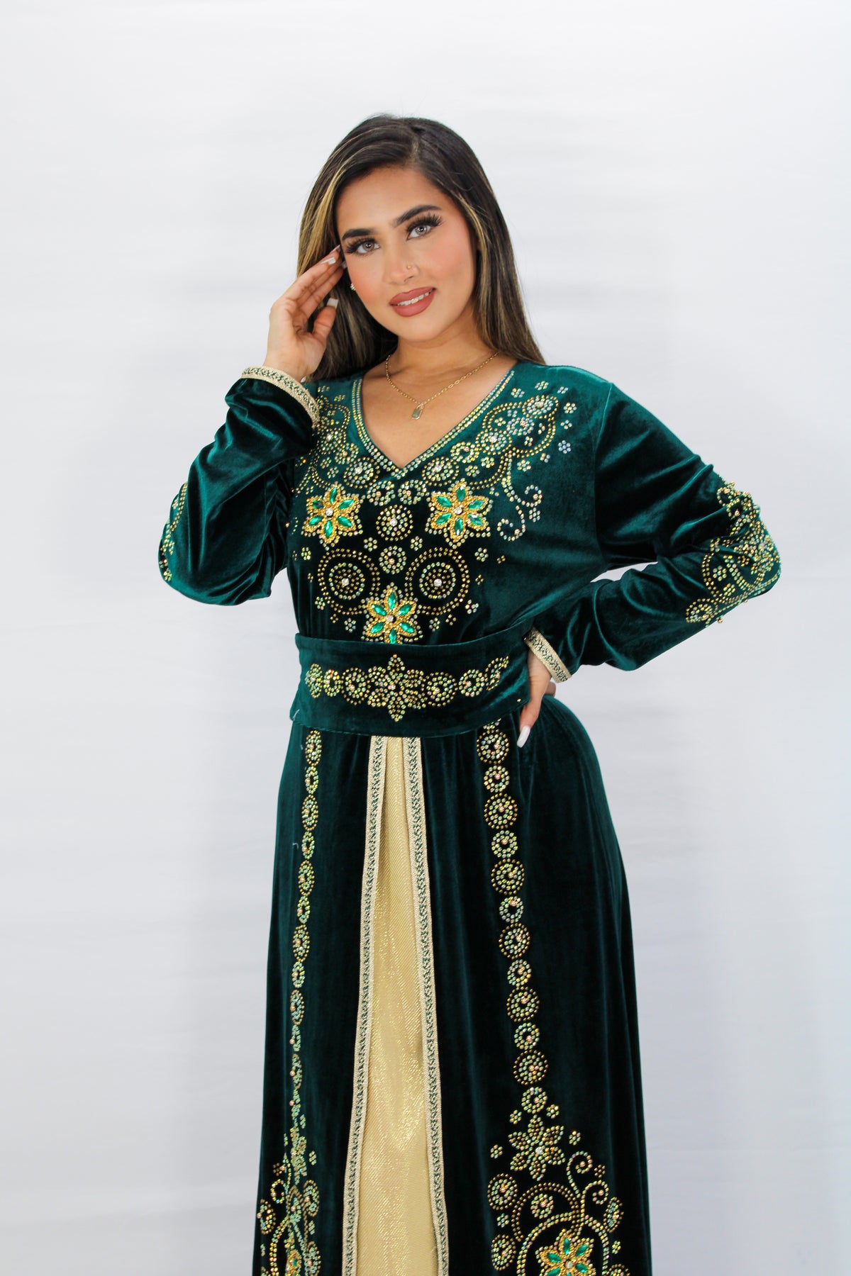 Fawn Velvet Kaftan