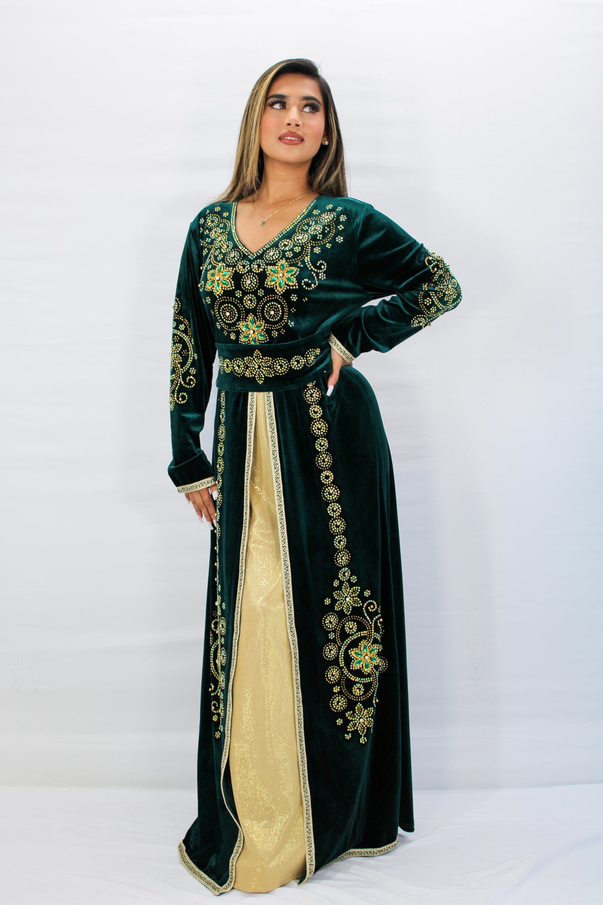 Fawn Velvet Kaftan