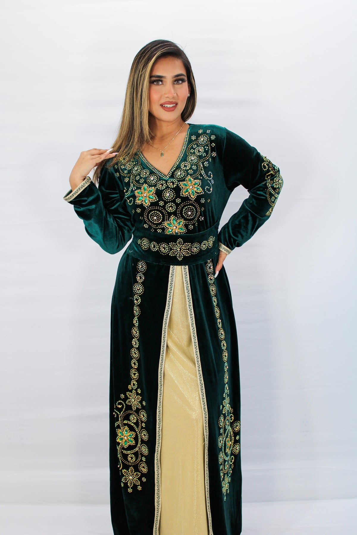 Fawn Velvet Kaftan