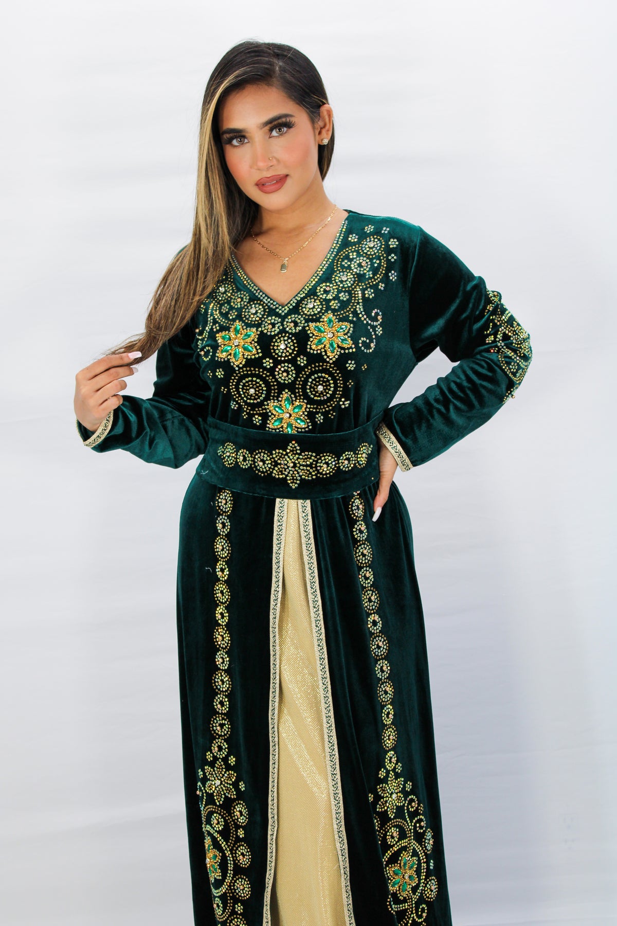 Fawn Velvet Kaftan