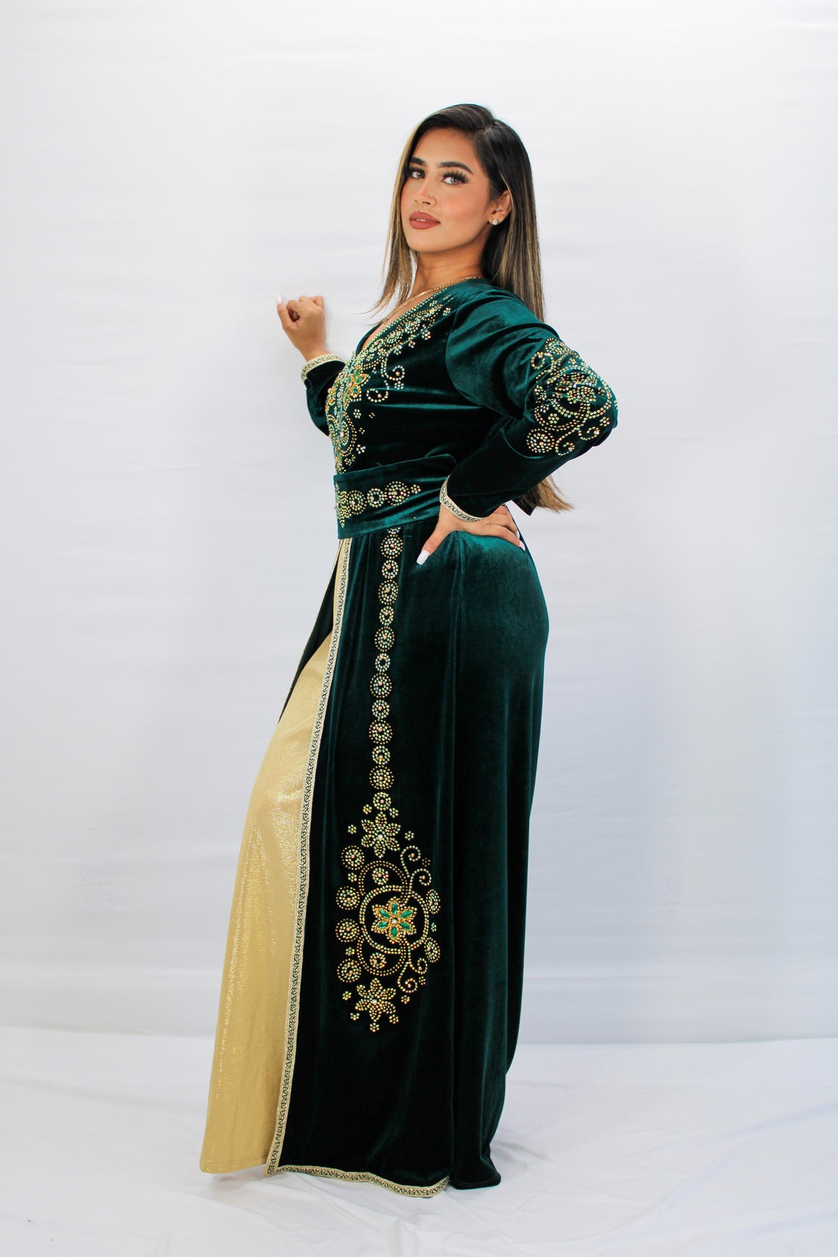 Fawn Velvet Kaftan