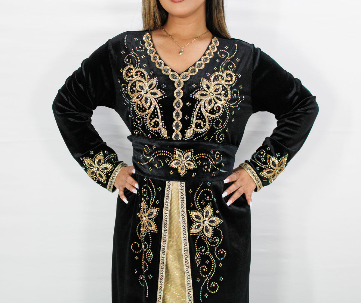 Hamida Velvet Kaftan