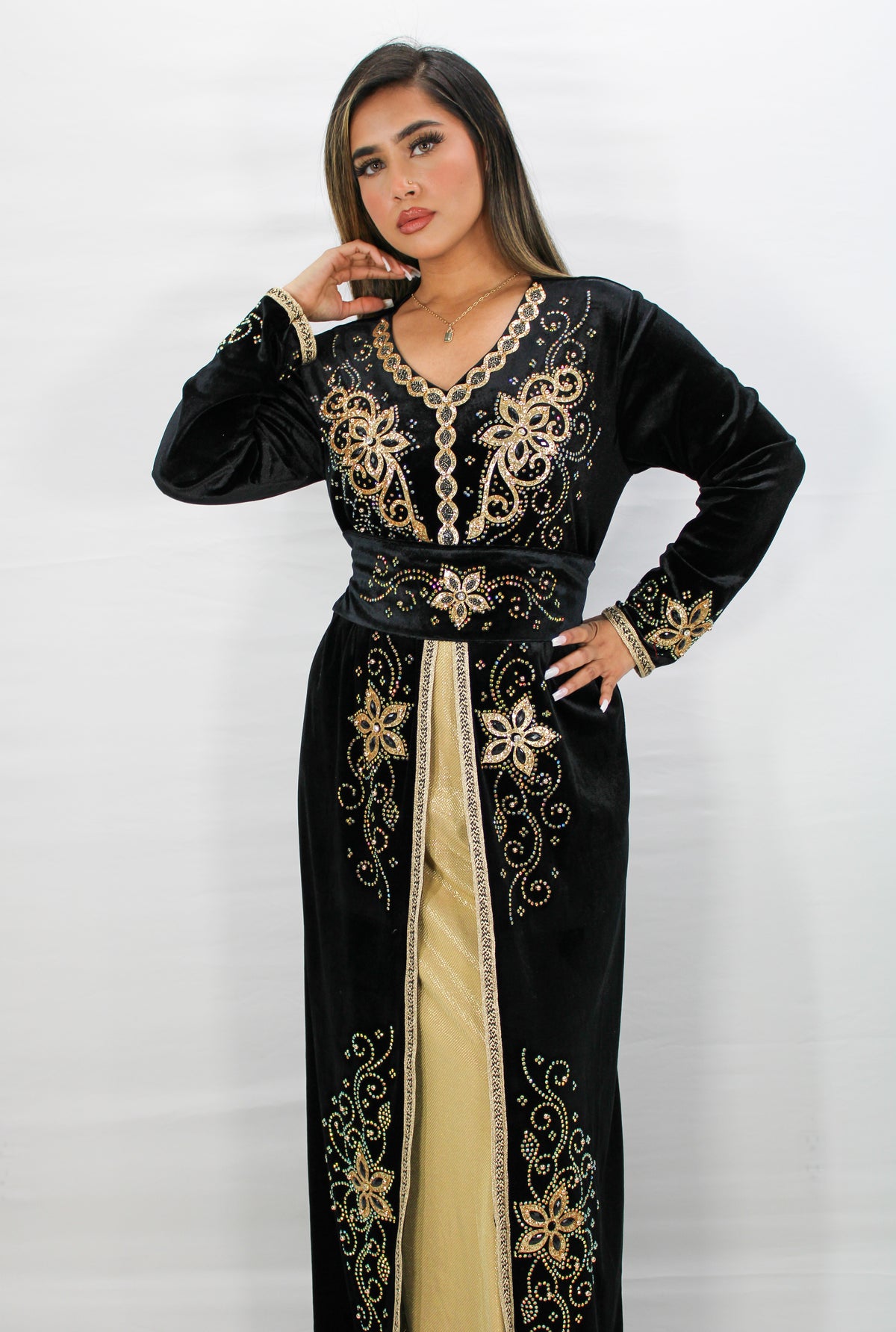 Hamida Velvet Kaftan