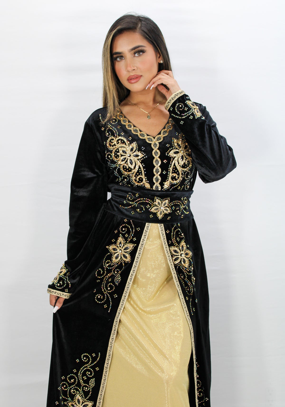 Hamida Velvet Kaftan