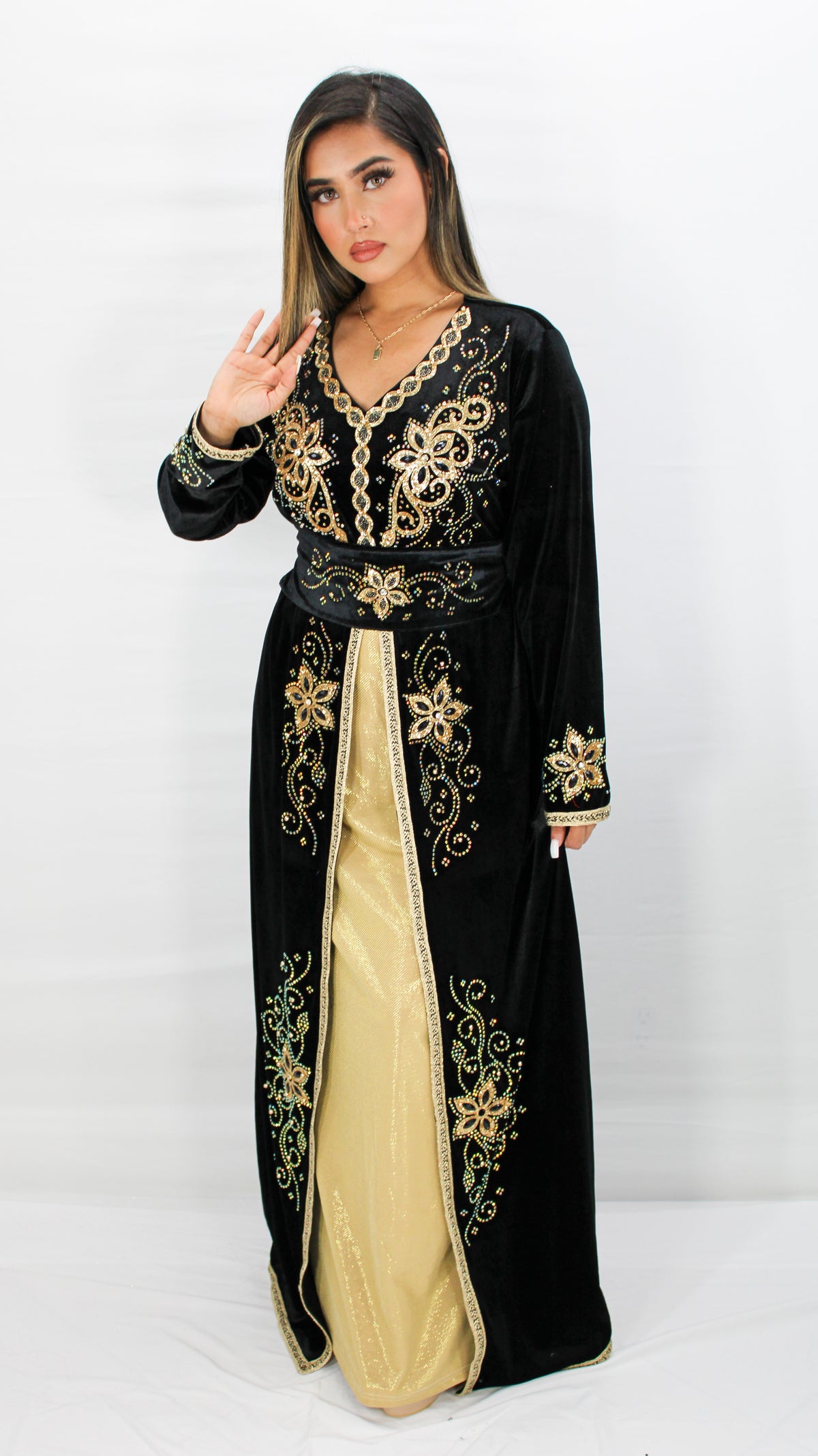 Hamida Velvet Kaftan